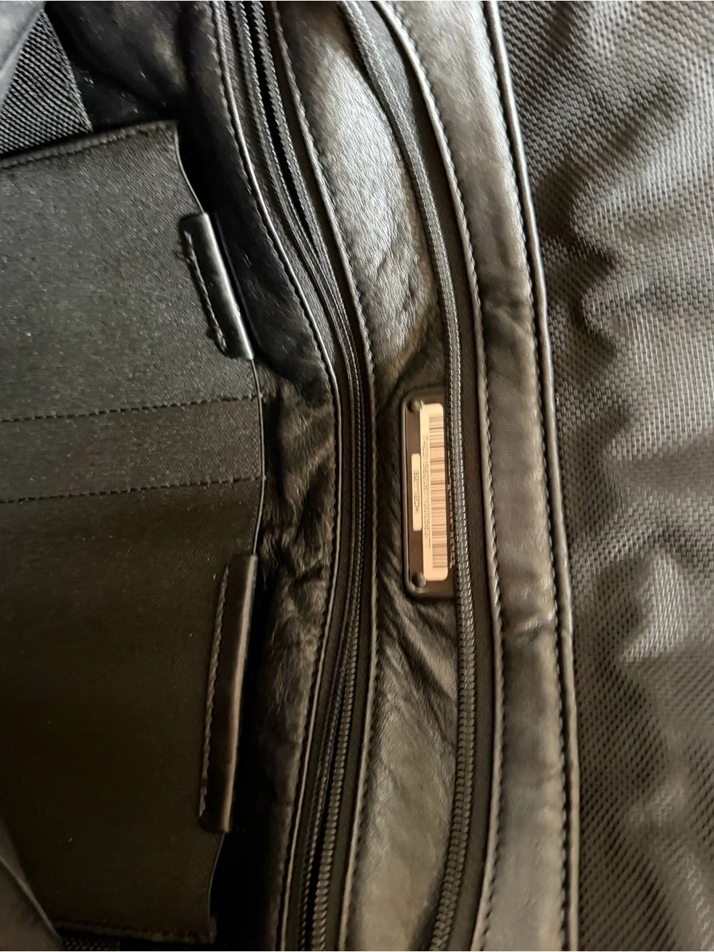 Tumi Black Leather Laptop Messenger Bag